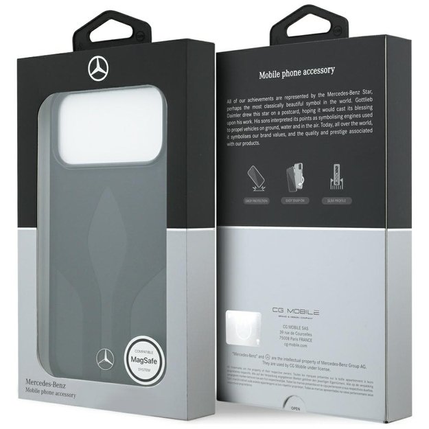 Mercedes Leather The Move MagSafe Case for iPhone 17 Pro Max - Black 7