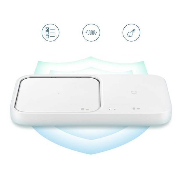 Samsung Wireless Charger Duo EP-P5400TWEGEU inductive charger 15W - white + mains charger + cable 2
