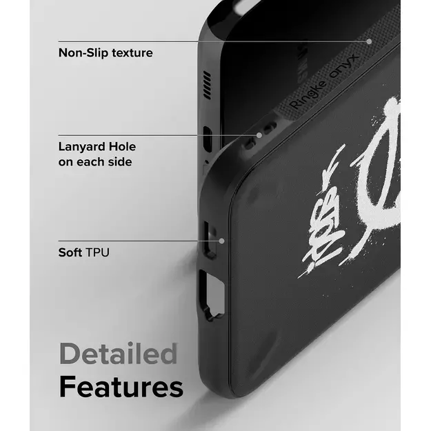 Ringke Onyx Design Durable Cover Case for Samsung Galaxy S22 + (S22 Plus) black (X) () 2