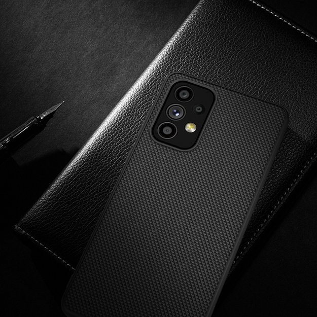 Nillkin Textured Case durable reinforced case with gel frame and nylon back for Samsung Galaxy A73 black 23