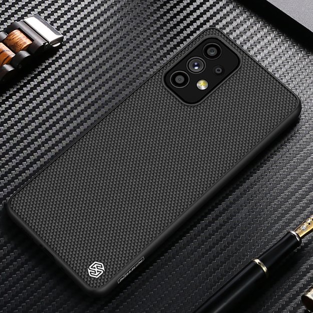 Nillkin Textured Case durable reinforced case with gel frame and nylon back for Samsung Galaxy A73 black 24