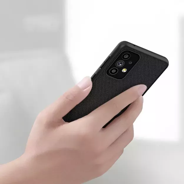 Nillkin Textured Case durable reinforced case with gel frame and nylon back for Samsung Galaxy A73 black 8