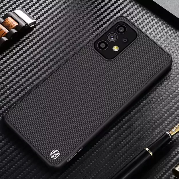 Nillkin Textured Case durable reinforced case with gel frame and nylon back for Samsung Galaxy A73 black 12