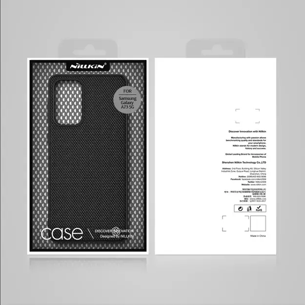 Nillkin Textured Case durable reinforced case with gel frame and nylon back for Samsung Galaxy A73 black 4