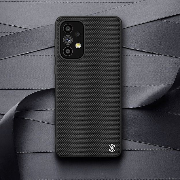 Nillkin Textured Case durable reinforced case with gel frame and nylon back for Samsung Galaxy A73 black 22