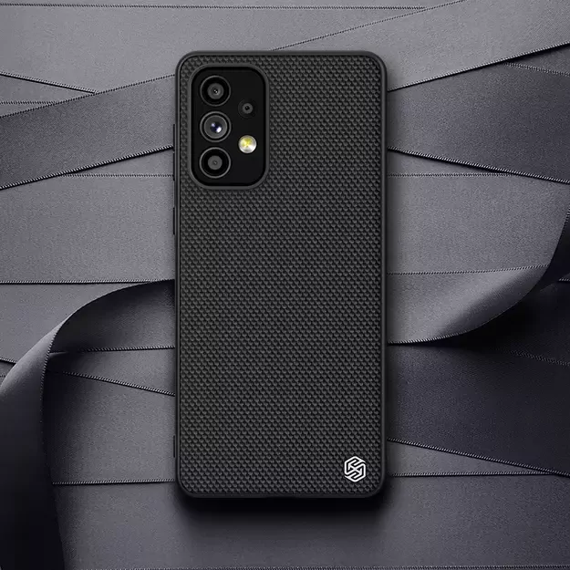 Nillkin Textured Case durable reinforced case with gel frame and nylon back for Samsung Galaxy A73 black 10