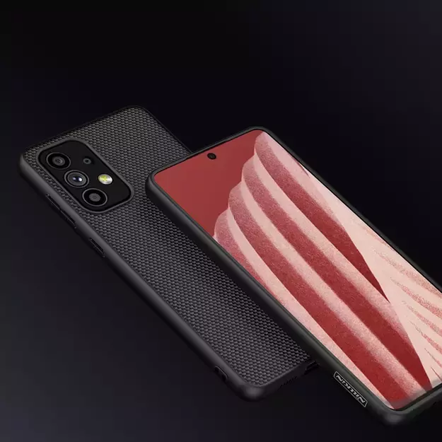 Nillkin Textured Case durable reinforced case with gel frame and nylon back for Samsung Galaxy A73 black 9