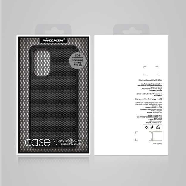 Nillkin Textured Case durable reinforced case with gel frame and nylon back for Samsung Galaxy A73 black 16
