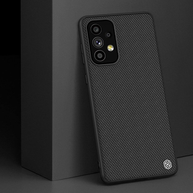 Nillkin Textured Case durable reinforced case with gel frame and nylon back for Samsung Galaxy A73 black 19