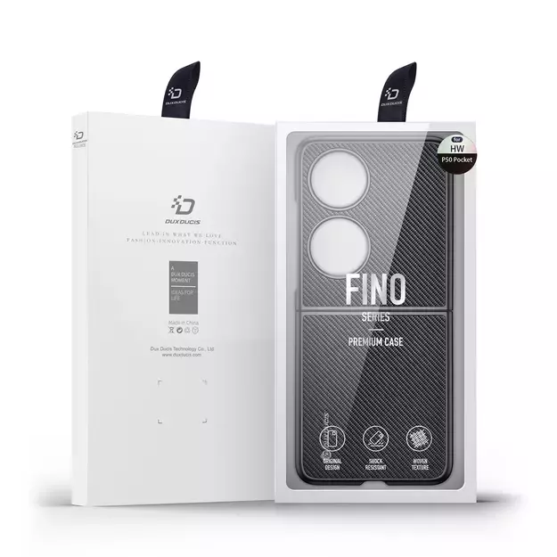 Dux Ducis Fino case is made of nylon material Huawei P50 Pocket black 4