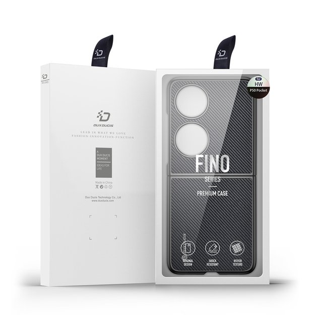 Dux Ducis Fino case is made of nylon material Huawei P50 Pocket black 17