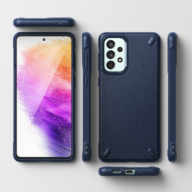 Ringke Onyx durable cover for Samsung Galaxy A73 navy blue 16