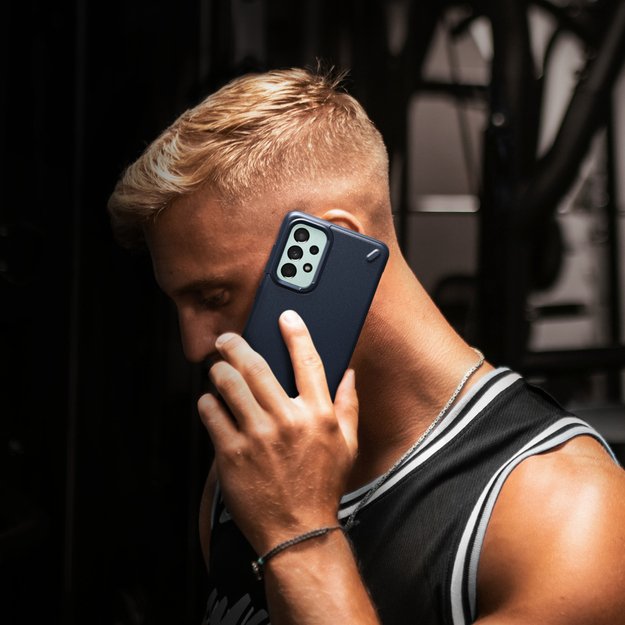Ringke Onyx durable cover for Samsung Galaxy A73 navy blue 17