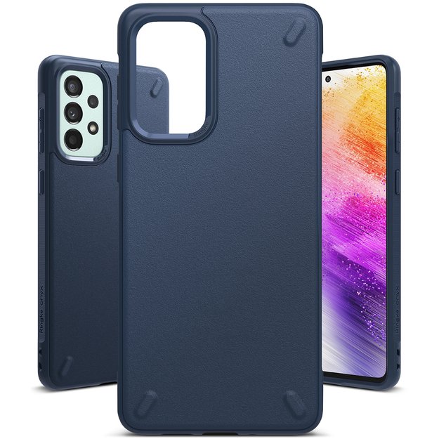 Ringke Onyx durable cover for Samsung Galaxy A73 navy blue 10