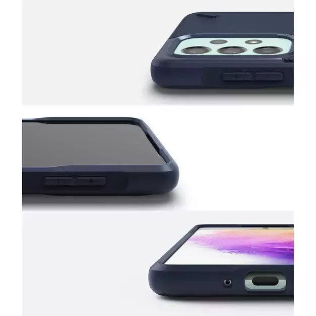 Ringke Onyx durable cover for Samsung Galaxy A73 navy blue 3