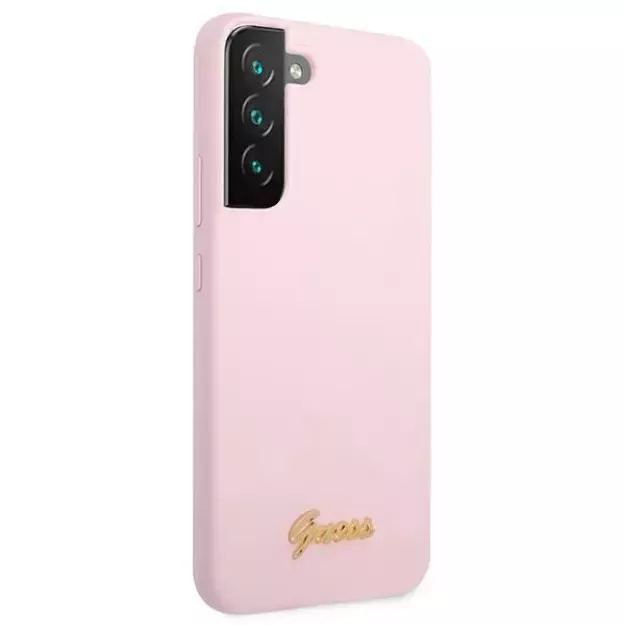 Guess GUHCS22MLSLMGLA S22+ S906 lavender/lavender hardcase Silicone Script Metal Logo 3