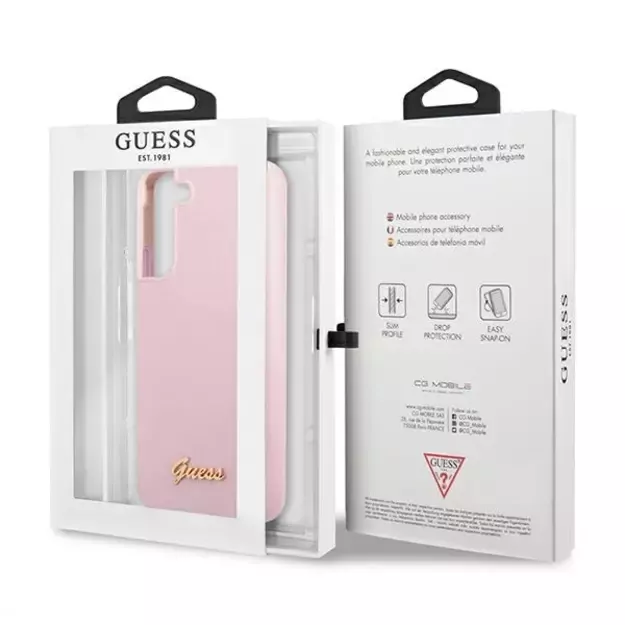 Guess GUHCS22MLSLMGLA S22+ S906 lavender/lavender hardcase Silicone Script Metal Logo 7