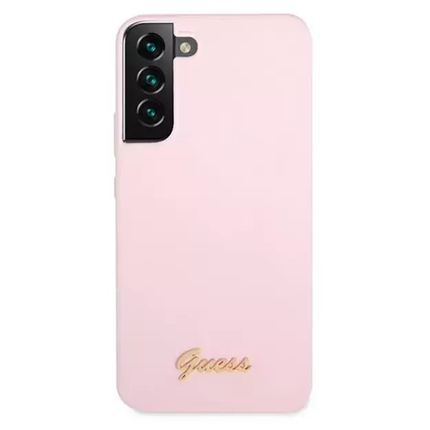 Guess GUHCS22MLSLMGLA S22+ S906 lavender/lavender hardcase Silicone Script Metal Logo 2