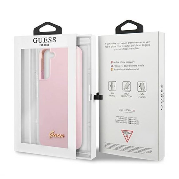 Guess GUHCS22MLSLMGLA S22+ S906 lavender/lavender hardcase Silicone Script Metal Logo 14
