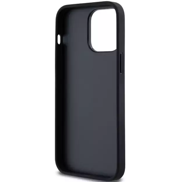 DKNY Leather Mono Stripe &amp  Metal Logo case for iPhone 14 Pro - black 13