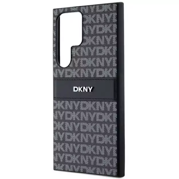 DKNY Leather Mono Stripe &amp  Metal Logo case for Samsung Galaxy S24 Ultra - black 11