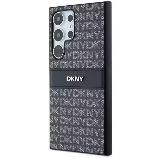 DKNY Leather Mono Stripe &amp  Metal Logo case for Samsung Galaxy S24 Ultra - black 14