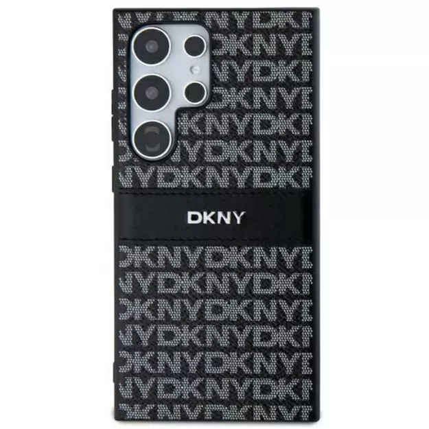 DKNY Leather Mono Stripe &amp  Metal Logo case for Samsung Galaxy S24 Ultra - black 8