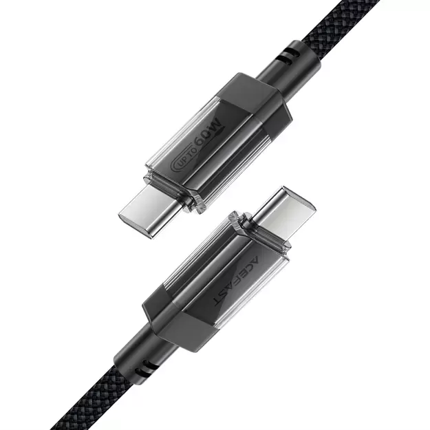 Acefast C12 USB-C / USB-C PD cable 60W 480Mb/with nylon braid - black 9