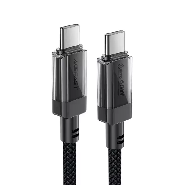 Acefast C12 USB-C / USB-C PD cable 60W 480Mb/with nylon braid - black 7