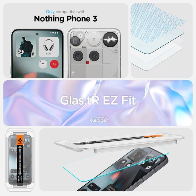 Spigen Glas.TR EZ Fit Tempered Glass 2-pack for Nothing Phone 3 - Transparent 7