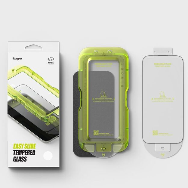 Ringke Easy Slide 2-pack tempered glass for iPhone 17 Air - black 5