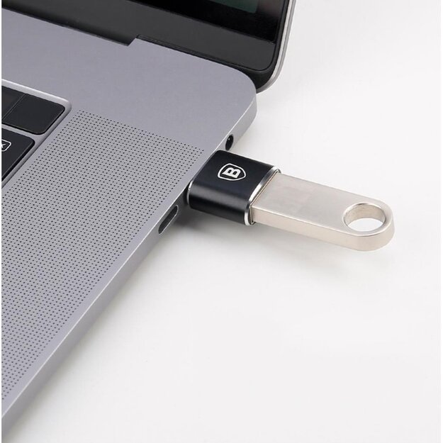 Baseus Mini USB-A to USB-C OTG adapter - black 11