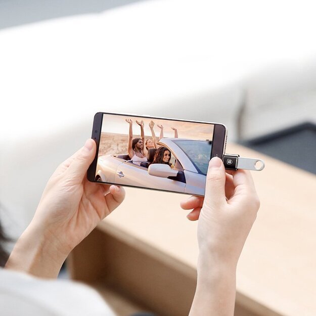 Baseus Mini USB-A to USB-C OTG adapter - black 8