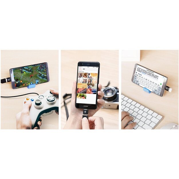 Baseus Mini USB-A to USB-C OTG adapter - black 9