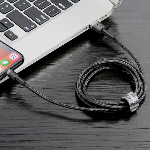 Baseus Cafule USB-A / Lightning 2.4A QC 3.0 cable 1 m - black-gray 4