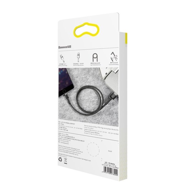 Baseus Cafule USB-A / Lightning 2.4A QC 3.0 cable 1 m - black-gray 8