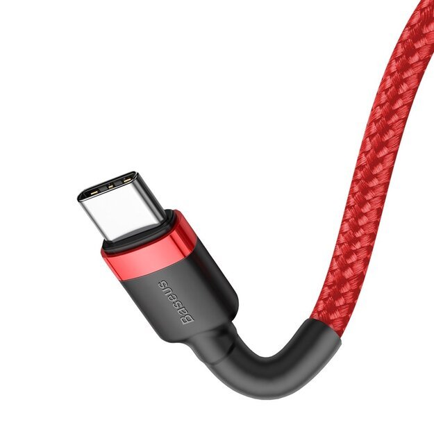 Baseus CATKLF-G09 USB-C - USB-C PD QC cable 60W 3A 480Mb/s 1m - red 2