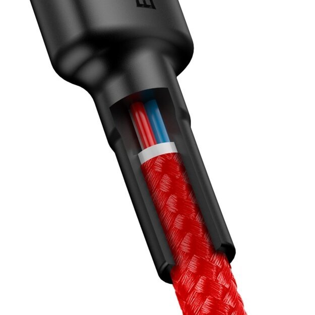Baseus CATKLF-G09 USB-C - USB-C PD QC cable 60W 3A 480Mb/s 1m - red 3
