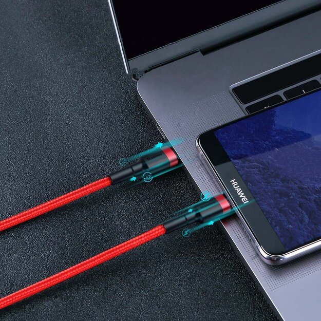 Baseus CATKLF-G09 USB-C - USB-C PD QC cable 60W 3A 480Mb/s 1m - red 9