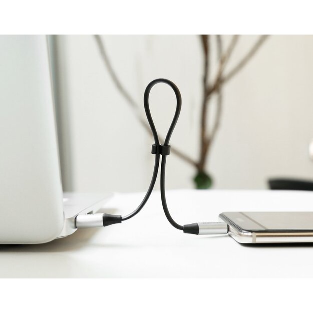 Baseus Nimble flat cable USB / USB-C cable with holder 2A 0.23M black (CATMBJ-01) 12