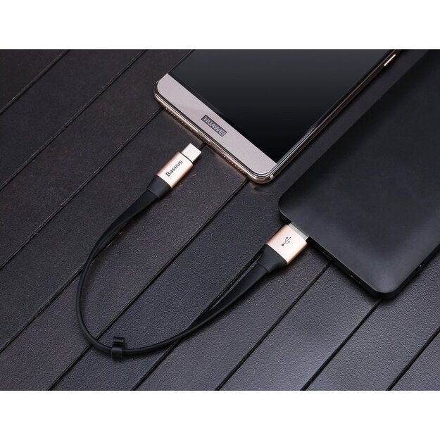 Baseus Nimble flat cable USB / USB-C cable with holder 2A 0.23M black (CATMBJ-01) 13