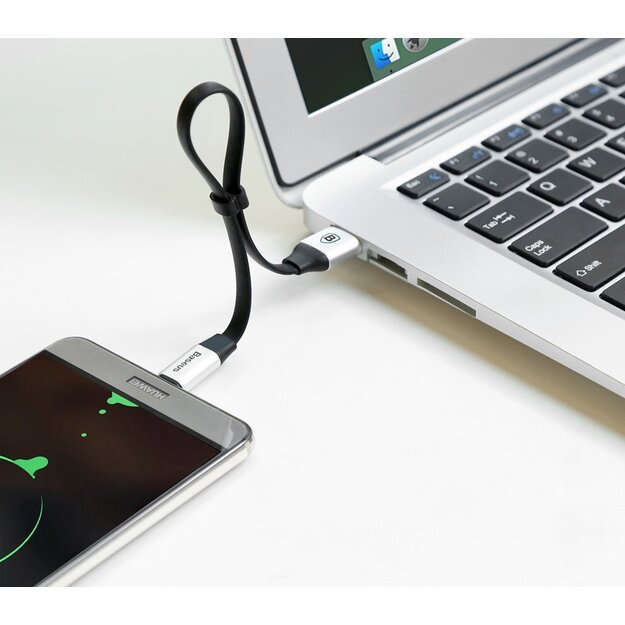 Baseus Nimble flat cable USB / USB-C cable with holder 2A 0.23M black (CATMBJ-01) 9