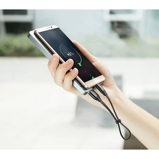 Baseus Nimble flat cable USB / USB-C cable with holder 2A 0.23M black (CATMBJ-01) 7