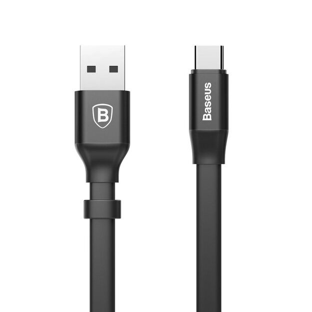 Baseus Nimble flat cable USB / USB-C cable with holder 2A 0.23M black (CATMBJ-01) 1