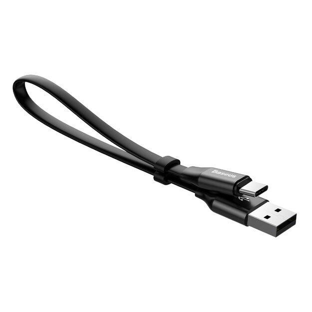 Baseus Nimble flat cable USB / USB-C cable with holder 2A 0.23M black (CATMBJ-01) 3