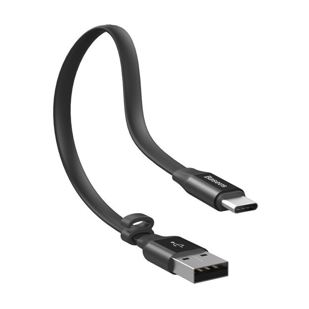Baseus Nimble flat cable USB / USB-C cable with holder 2A 0.23M black (CATMBJ-01) 2