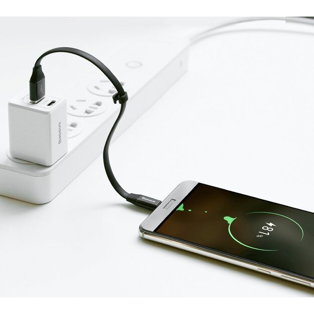Baseus Nimble flat cable USB / USB-C cable with holder 2A 0.23M black (CATMBJ-01) 8