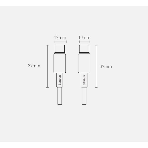 Baseus CATWJ-01 USB-C - USB-C PD QC cable 100W 5A 1m - black 3