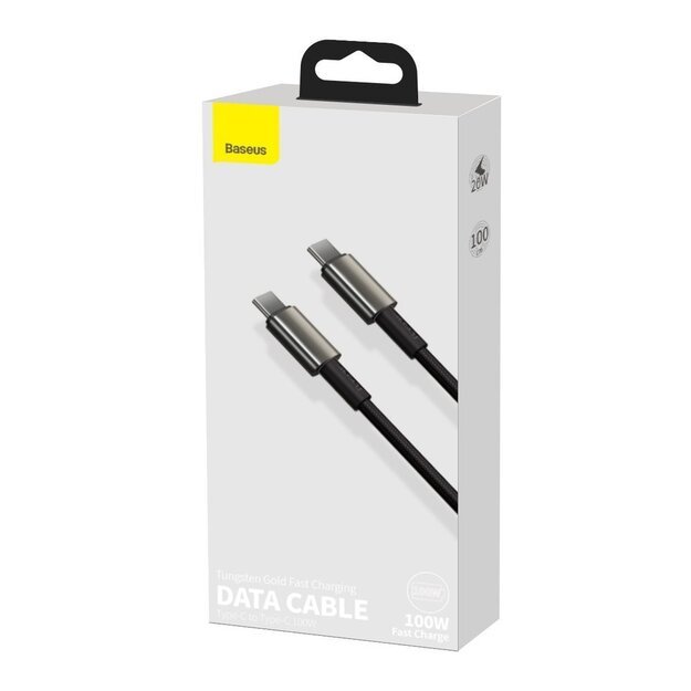Baseus CATWJ-01 USB-C - USB-C PD QC cable 100W 5A 1m - black 8