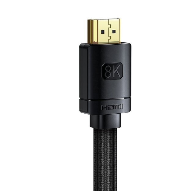 Baseus HDMI 2.1 Cable 8K 60 Hz 48 Gbps / 4K 120 Hz / 2K 144 Hz 3D eARC QMS Dynamic HDR VRR ALLM 3 m black (CAKGQ-L01) 1